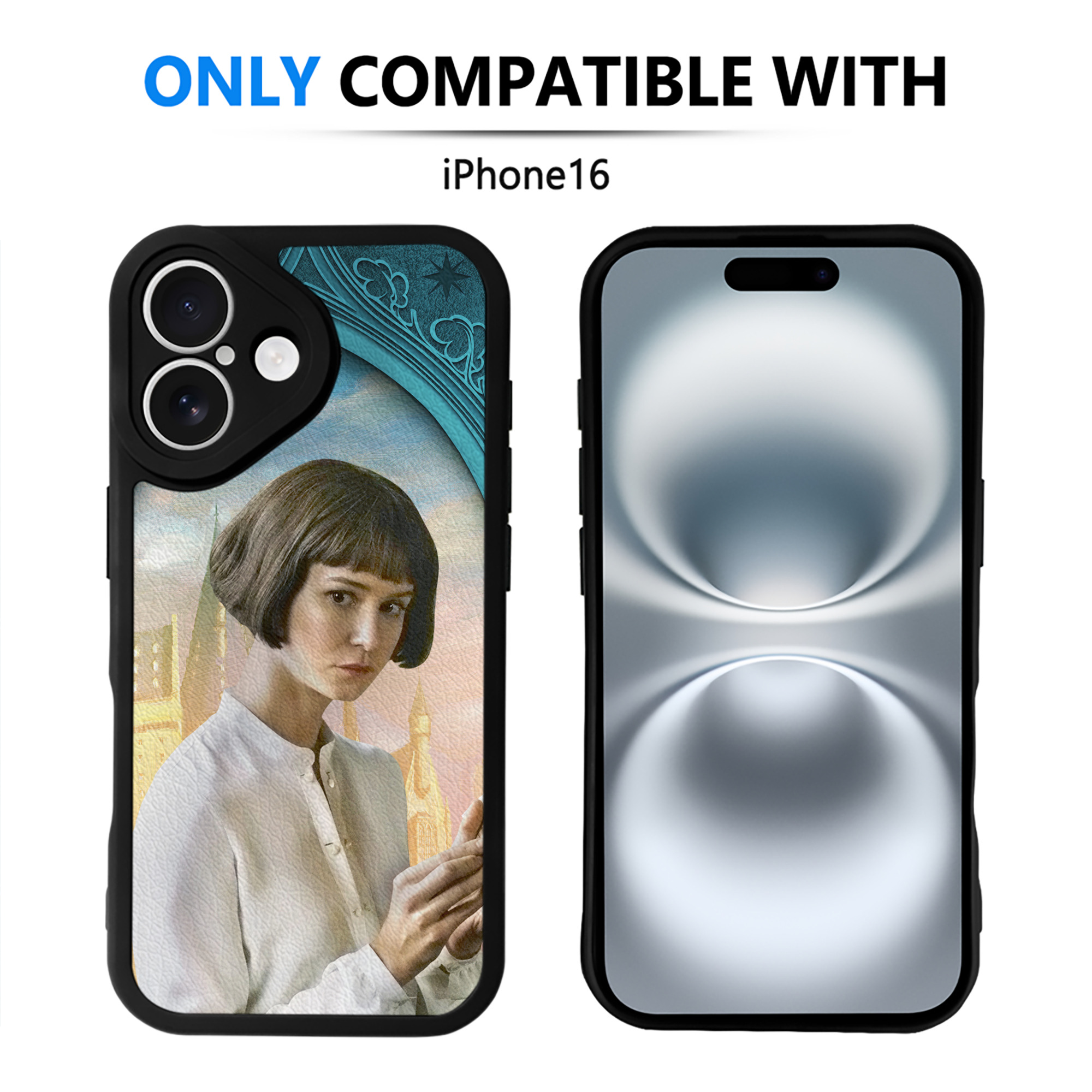 （画像用） Harry Potter ハリー・ポッターシリーズ 【iPhone 16シリーズ対応】シリコンスマホケース（レザー調） 材質：シリコン